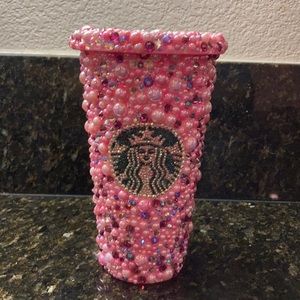 Starbucks bling cold cup pink